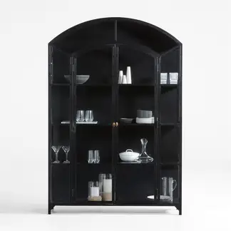 CRATE & BARREL - Estante Ventana Negro
