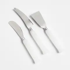 CRATE & BARREL - Set 3 Cuchillos Aperitivo Rosa Ac