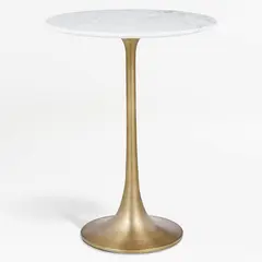 CRATE & BARREL - Mesa Lateral Nero Marmol Blanco