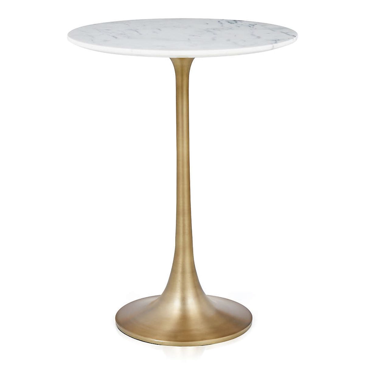 CRATE & BARREL - Mesa Lateral Nero Marmol Blanco