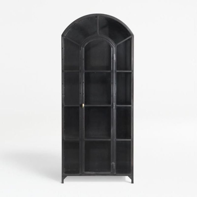 CRATE & BARREL - Armario Estante Ventana Negro Crate & Barrel
