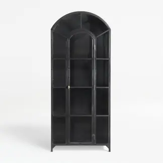 CRATE & BARREL - Armario Estante Ventana Negro
