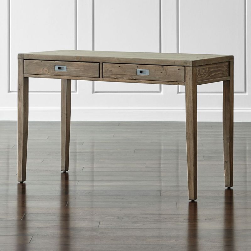 CRATE & BARREL - Escritorio Morris Gris Ceniza Crate & Barrel