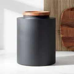 CRATE & BARREL - Contenedor Clark Negro Mate