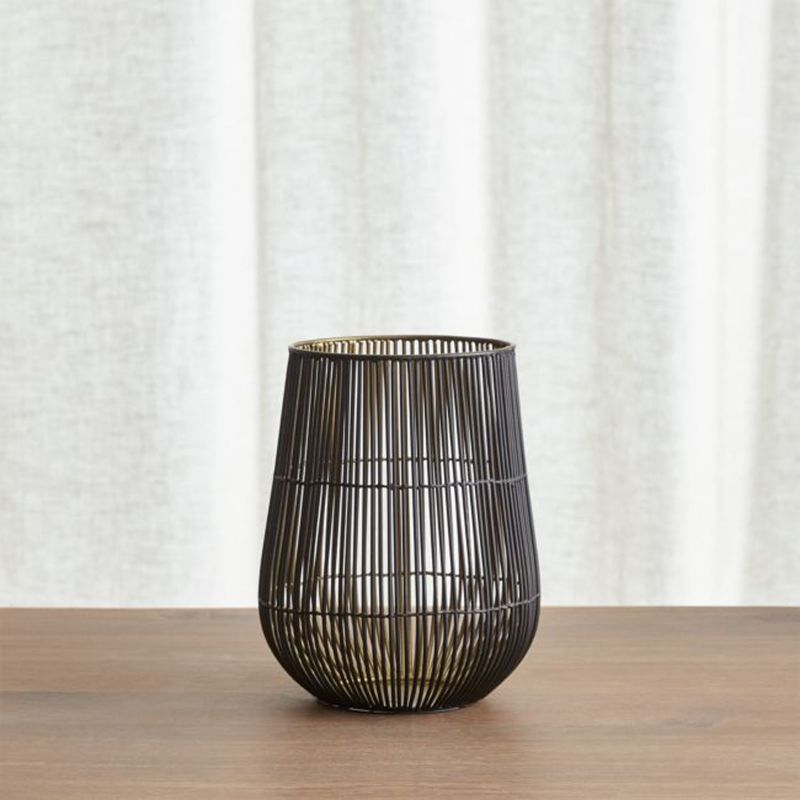 CRATE & BARREL - Candelabro Hurricane Kent Mediano 20Cm Crate & Barrel