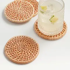 CRATE & BARREL - Set-4 Posavasos Artesia