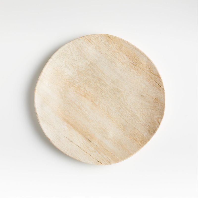 CRATE & BARREL - Plato Ensalada Melamina Faux Bois Crate & Barrel