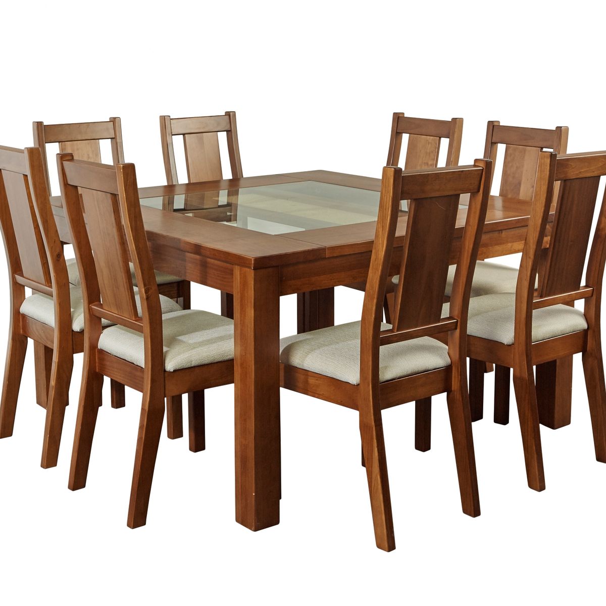 MAGASA - Juego De Comedor Sisal Ii 8 Sillas Canela Magasa