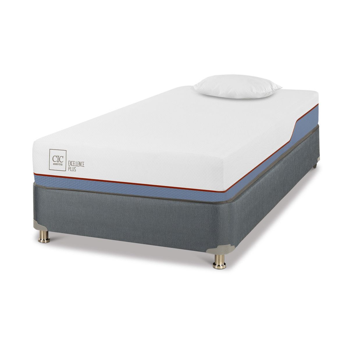 CIC - Cama americana Excellence Plus 1.5 Plazas x 2.00 mt  + 1 Almohada CIC