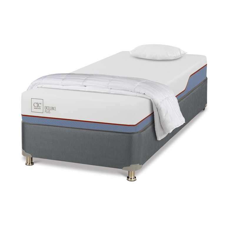 CIC Cama americana Excellence Plus 1 Plaza x 2.00 mt + 1 Almohada + plumón