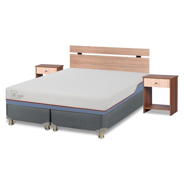CIC Cama Americana ExCama EuropeallenCama Europea Plus 2 Plazas + Muebles Olmo
