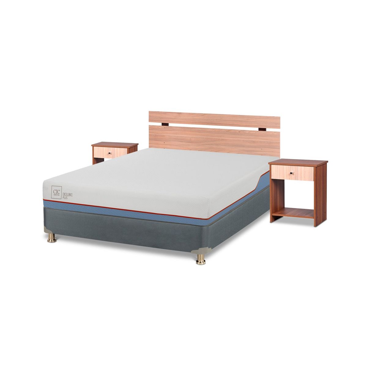 CIC - Cama Americana ExCama EuropeallenCama Europea Plus 2 Plazas + Muebles Olmo Cic