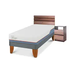 CIC - Cama Europea Excellence Plus 1 Plaza + Muebles Ares