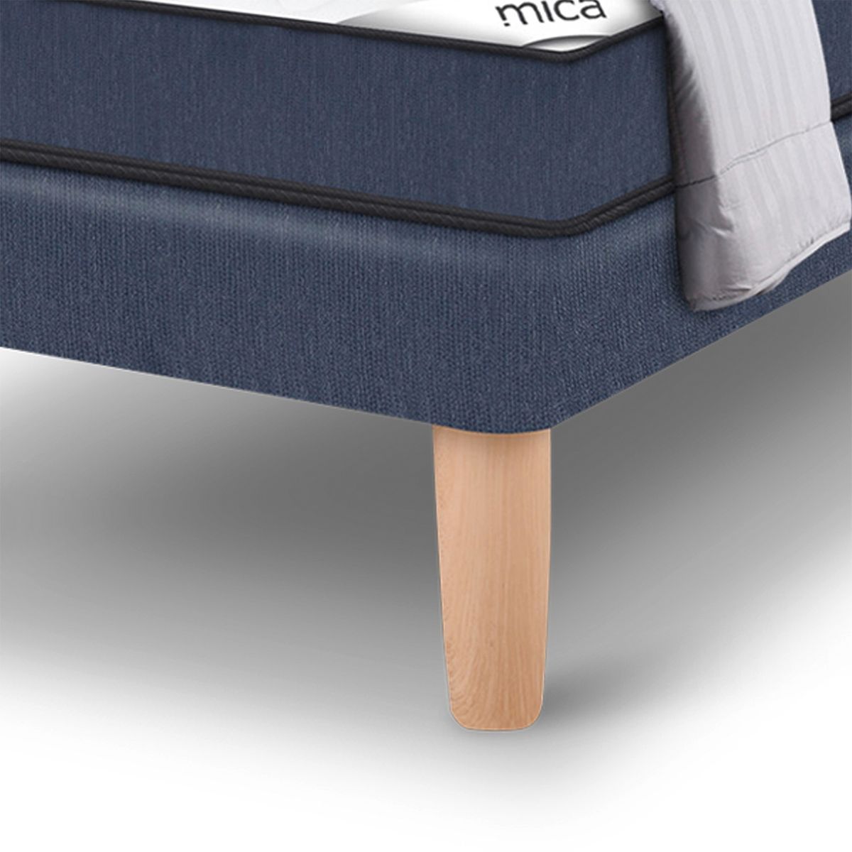 CIC - Duplex Cama Europea Blue 1 Plaza Base Normal 90x200 cm + Muebles + Textil Cic