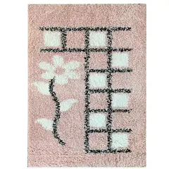 IDETEX - Alfombra Shaggy Infantil Flower