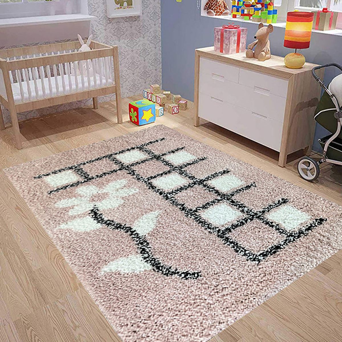 IDETEX - Alfombra Shaggy Infantil Flower Idetex