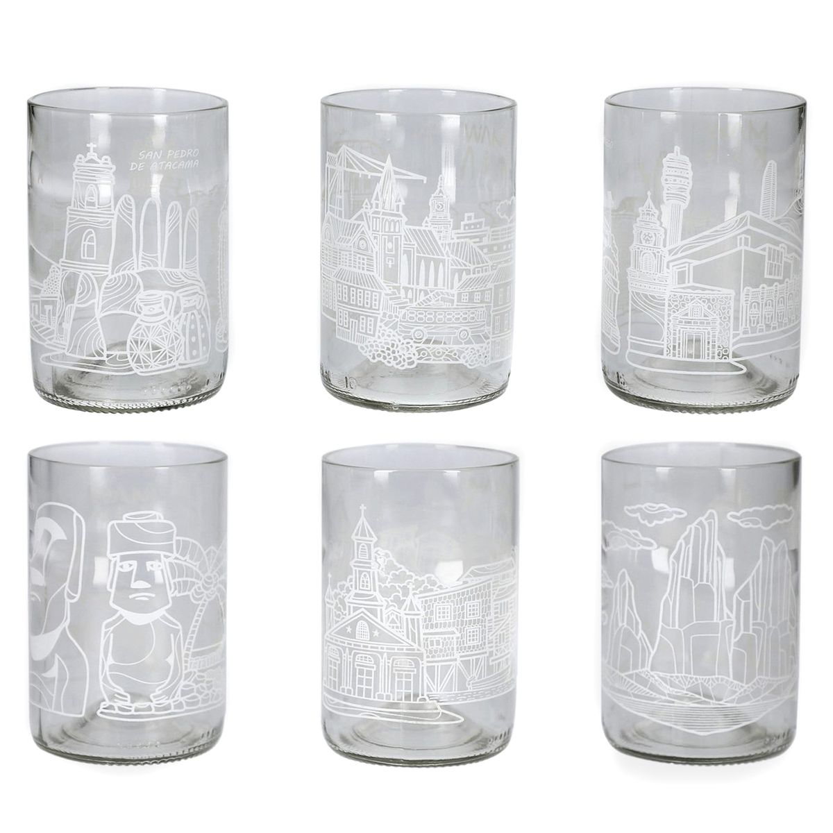 MAWKA - Vasos Reciclados Destinos Turísticos De Chile