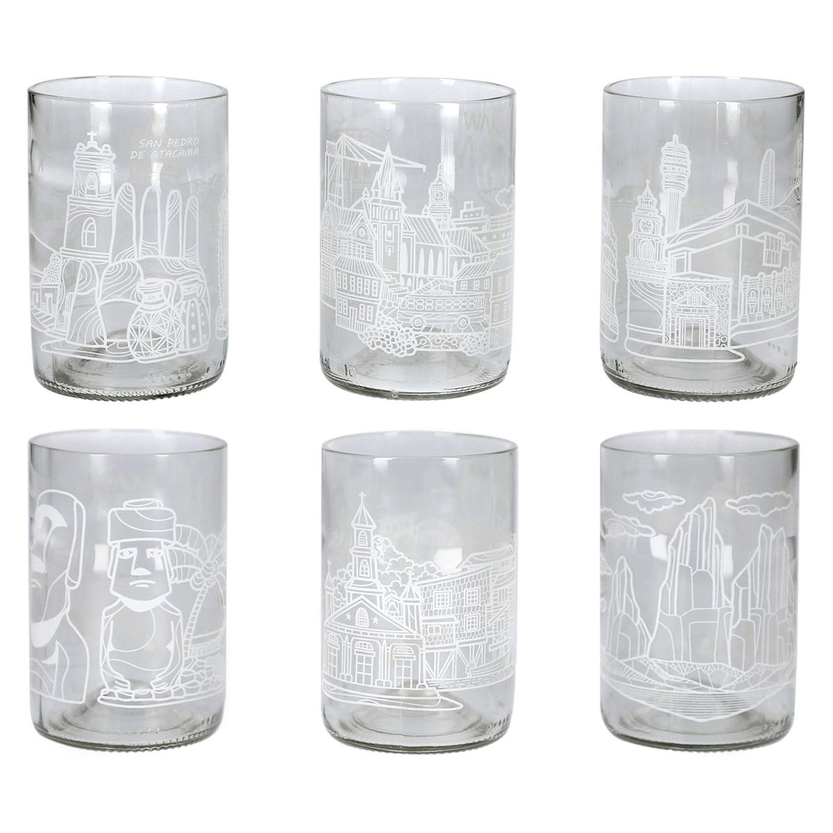 MAWKA - Vasos Reciclados Destinos Turísticos De Chile