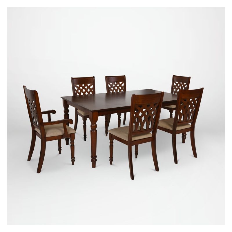 CIC - Juego de Comedor New Odessa 4 Sillas+2 Sitiales 180 Cm Cic
