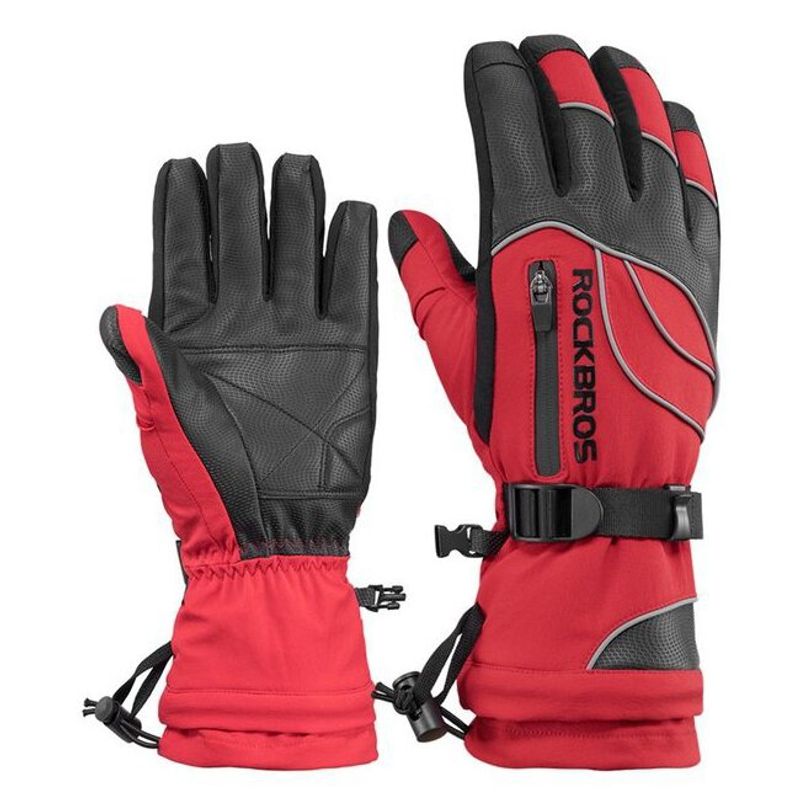ROCKBROS - Guantes de invierno Ski motociclismo Ciclismo