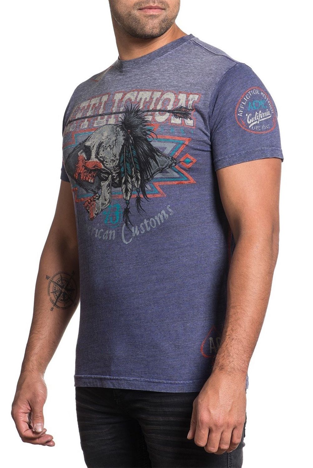 AFFLICTION CLOTHING - Polera Falcon Warrior