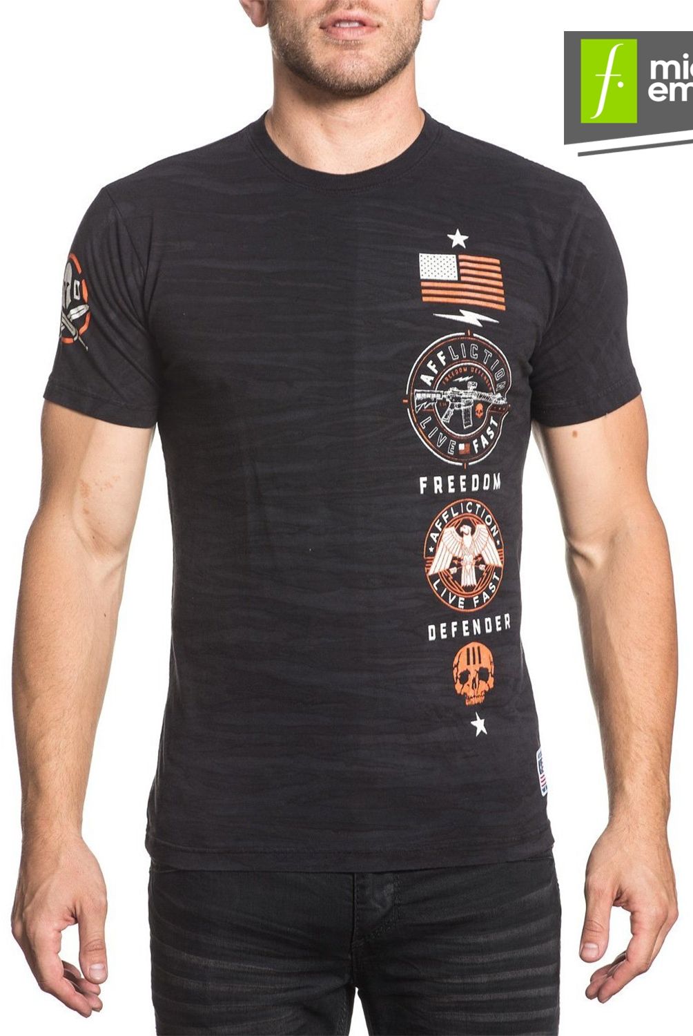AFFLICTION CLOTHING - Polera Brave Defender