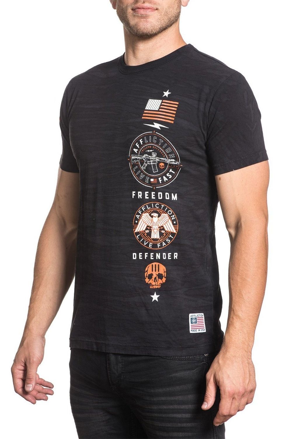 AFFLICTION CLOTHING - Polera Brave Defender