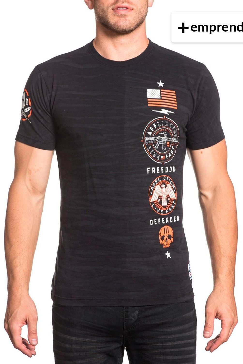 AFFLICTION CLOTHING - Polera Brave Defender