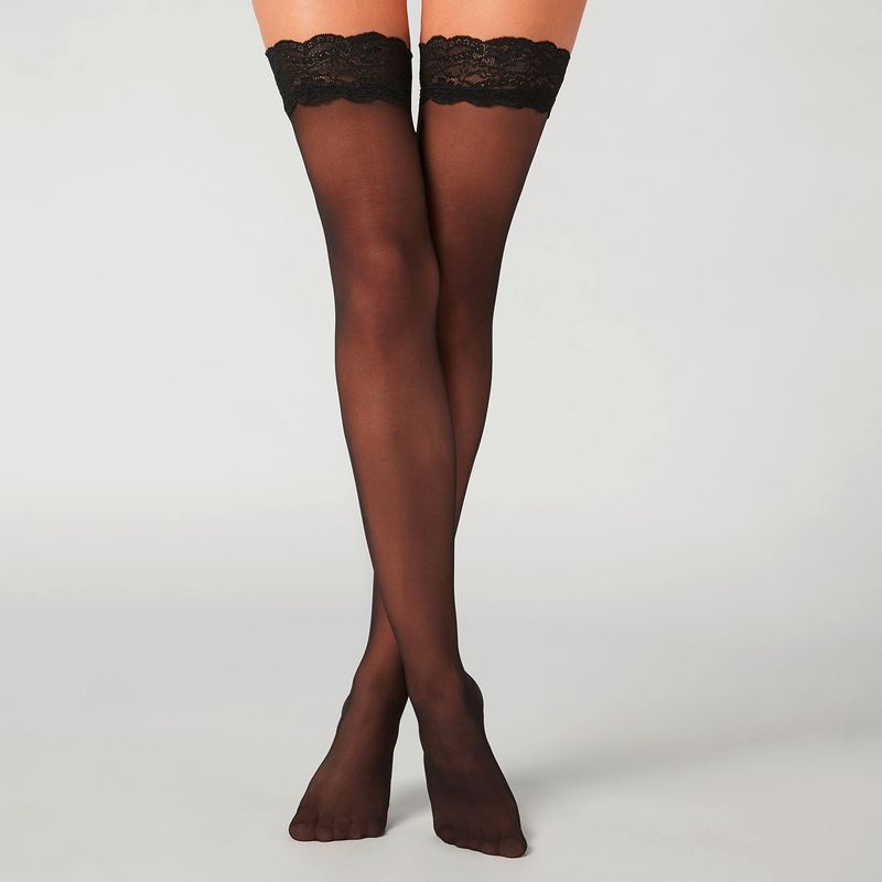 CALZEDONIA - Media Liga Back Seam 20 Denier Con Silicona Mujer Calzedonia