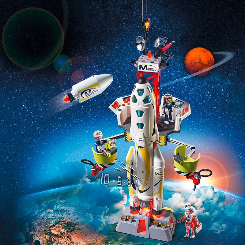 PLAYMOBIL - Cohete Con Plataforma De Lanzamiento