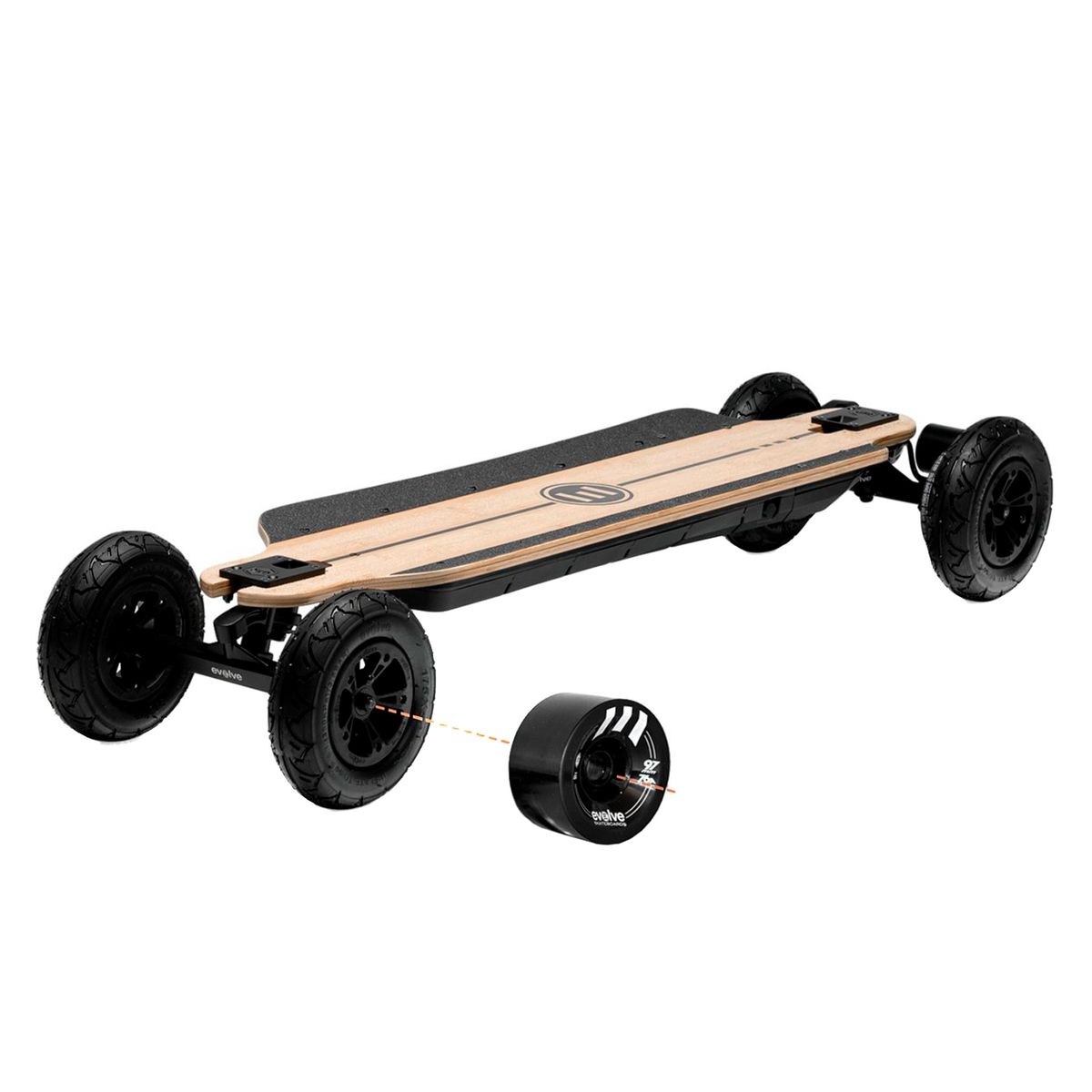 EVOLVE SKATEBOARDS - Longboard Skate Eléctrico Bamboo GTR 2 in 1
