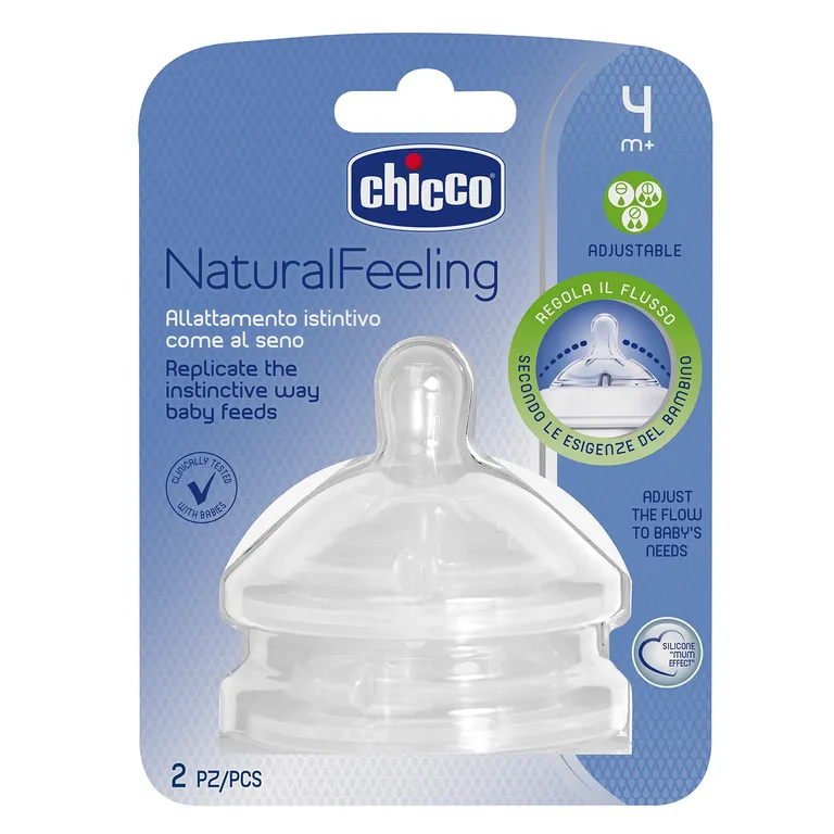 2 Tetina Natural 4M Flujo Ajustable
