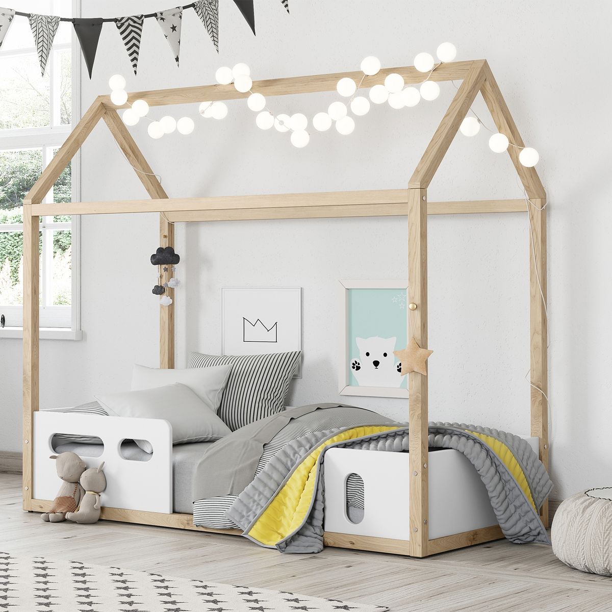 KIDSCOOL - Cama Madera Casita Liv Kidscool