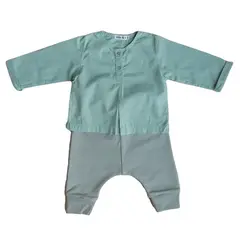 LITTLE FOOT - Set Blusa Cel-Pantalón Buzo Niña