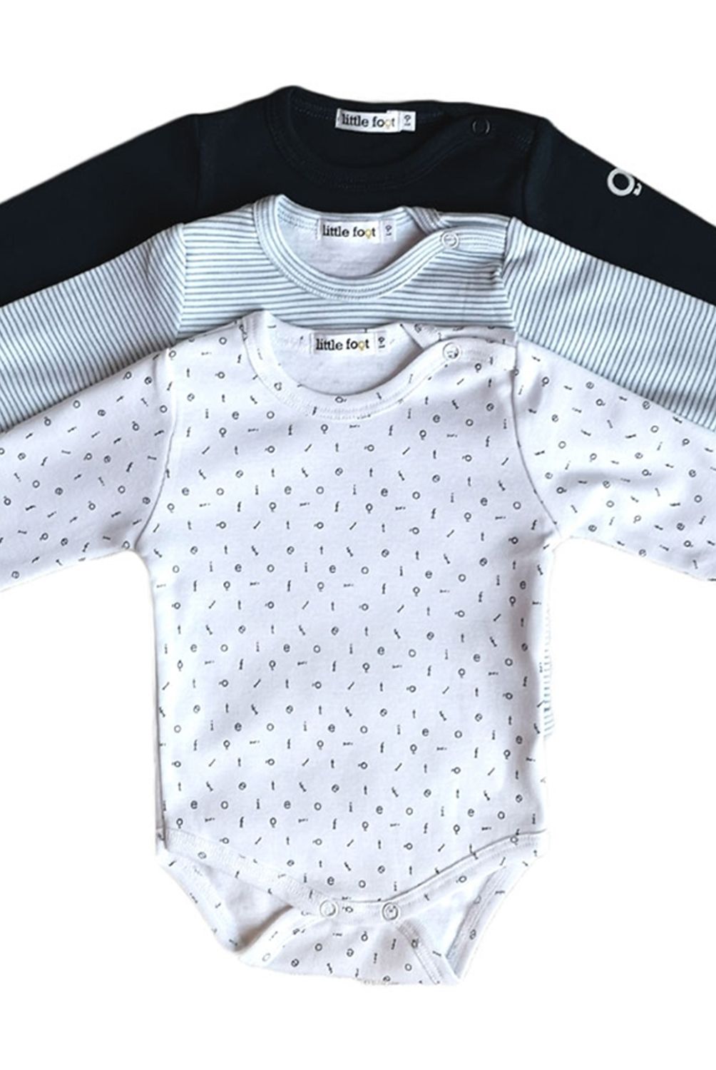 LITTLE FOOT - Set De 3 Body Celeste y Azul Unisex Bebé Little Foot