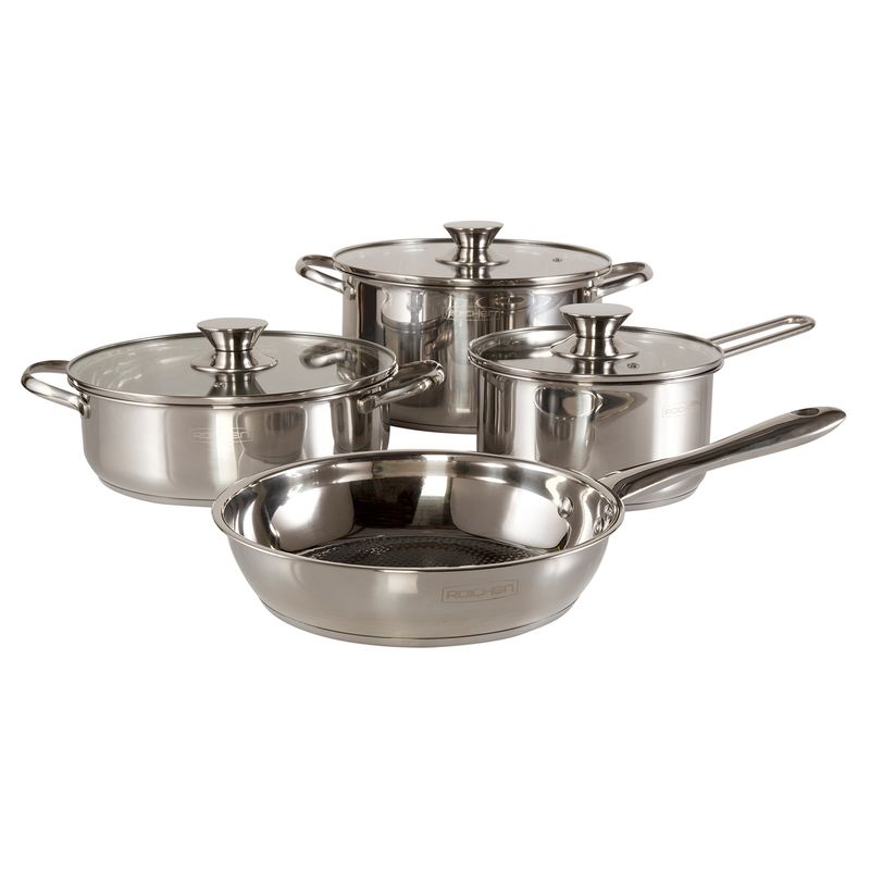 ROICHEN - Batería de Cocina Acero Inoxidable Infinity 7 Piezas