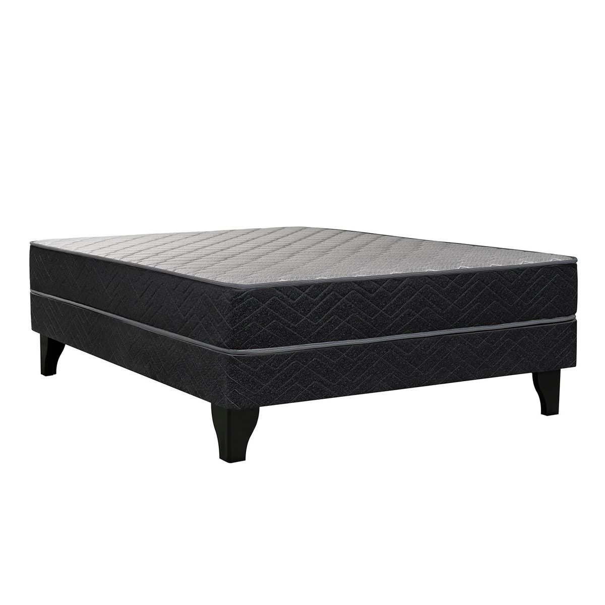 CELTA - Cama Europea Apolo Black 2 Plazas X 1.90Mt  Base Normal Celta