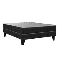 Cama Europea Apolo Black 2 Plazas X 1.90Mt Base Normal