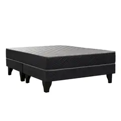 CELTA - Cama Europea Apolo Black 2 Plazas X 1.90Mt Base Dividida