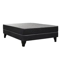 Cama Europea Apolo Black Full X 1.90Mt Base Normal