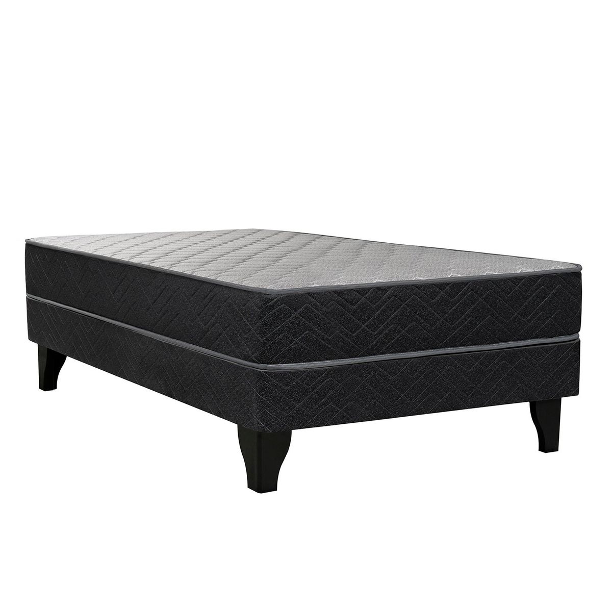 CELTA - Cama Europea Apolo Black 1.5 Plazas X 1.90Mt  Celta