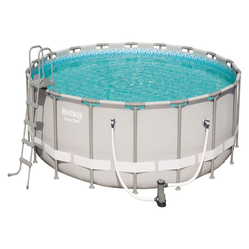 BESTWAY - Piscina Power Steel Redonda 5.49M X 1.32 M