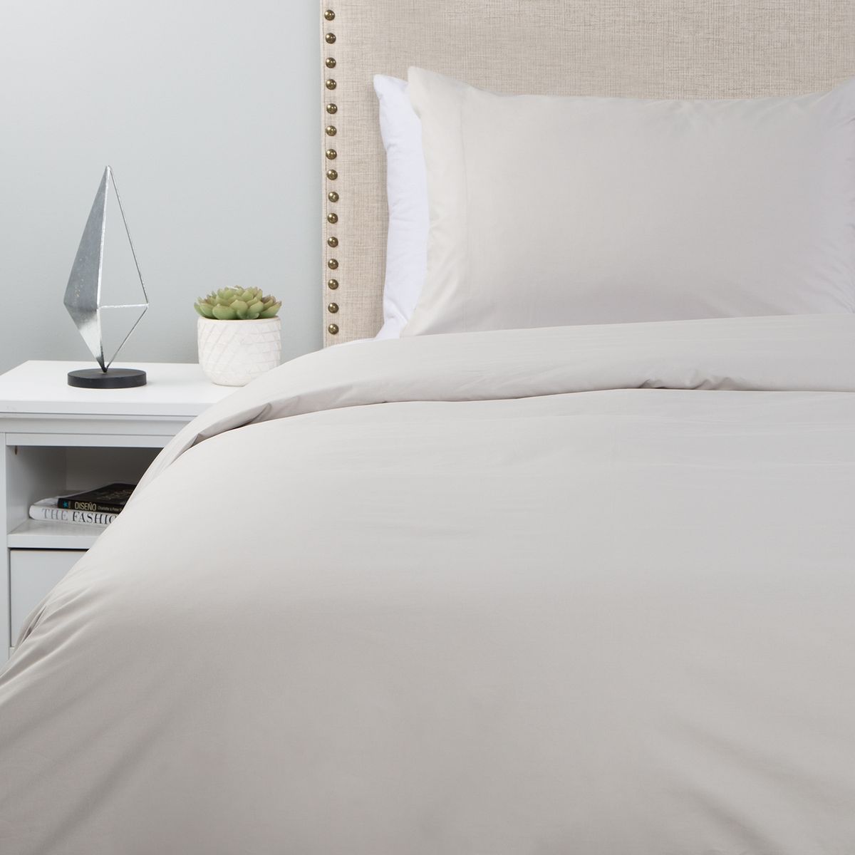 ROYAL SUPREME - Funda Duvet 400 Hilos Liso Taupe