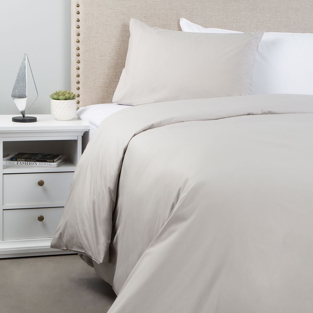 ROYAL SUPREME - Funda Duvet 400 Hilos Liso Taupe