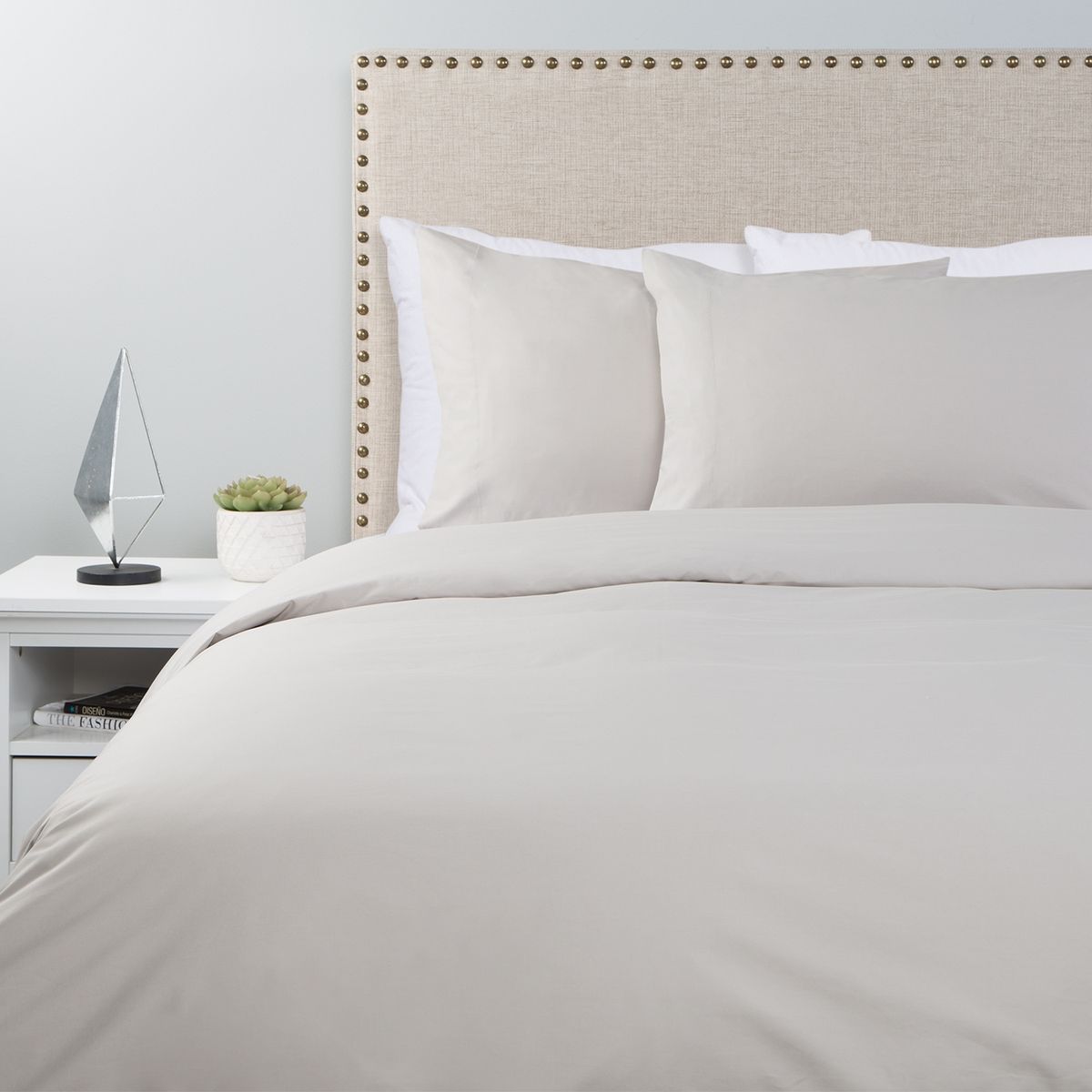 ROYAL SUPREME - Funda Duvet 400 Hilos Liso Taupe