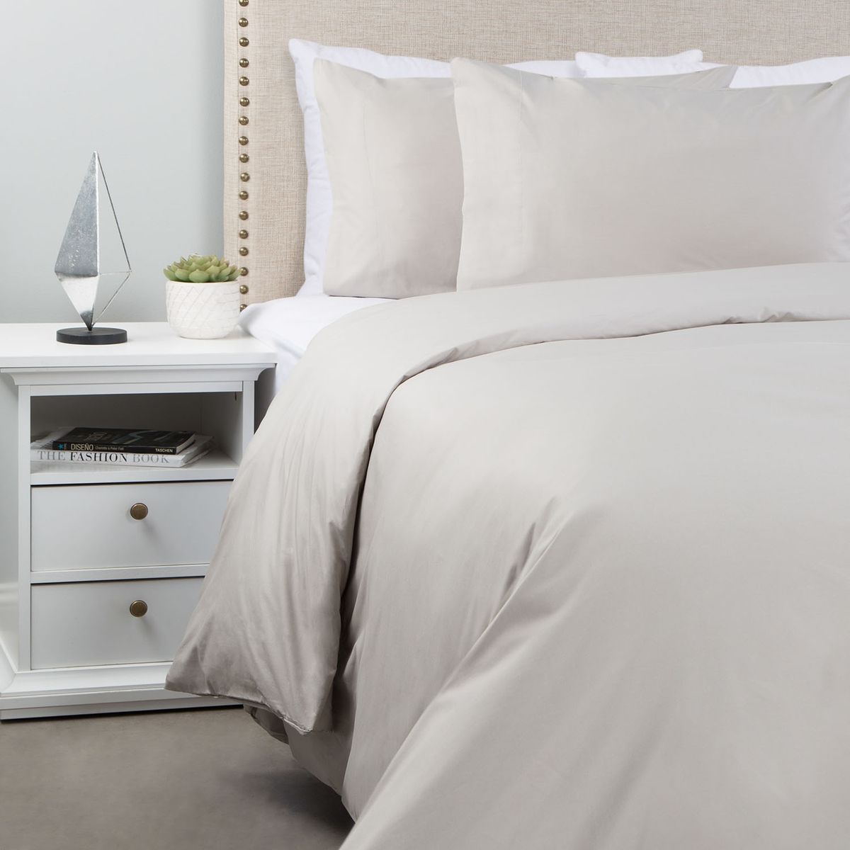 ROYAL SUPREME - Funda Duvet 400 Hilos Liso Taupe