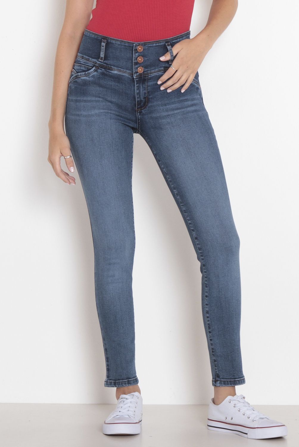 WADOS - Jeans Skinny Tiro Alto Mujer Wados