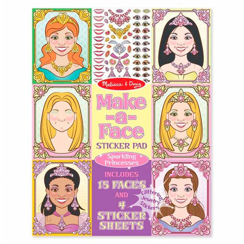 MELISSA & DOUG - Melissa & Doug Pad Stickers - Caras Princesas