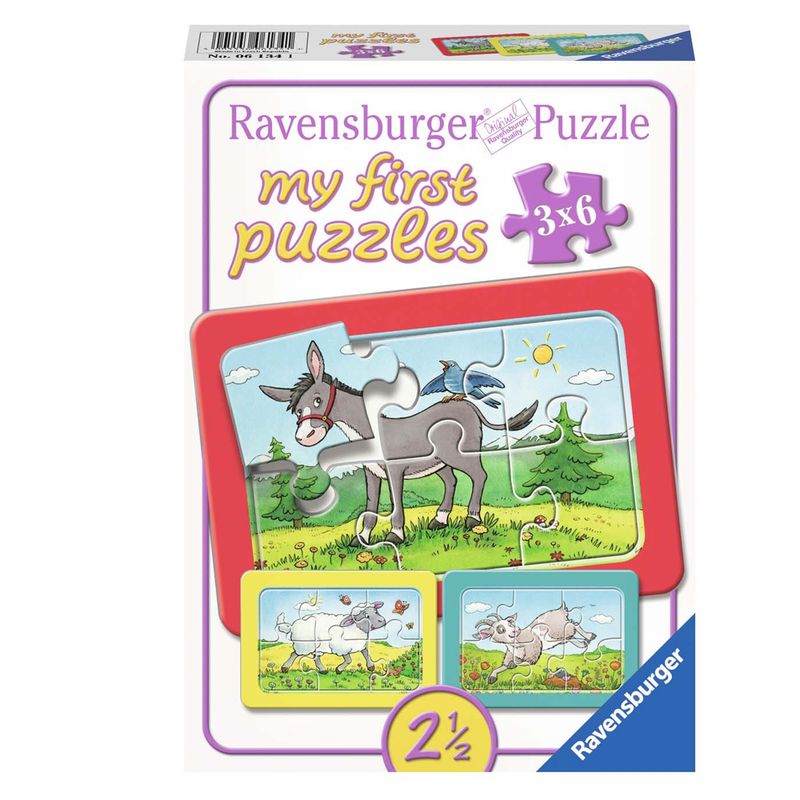 RAVENSBURGER - Rav 06134 Esel Schaf Und Ziege 3X6