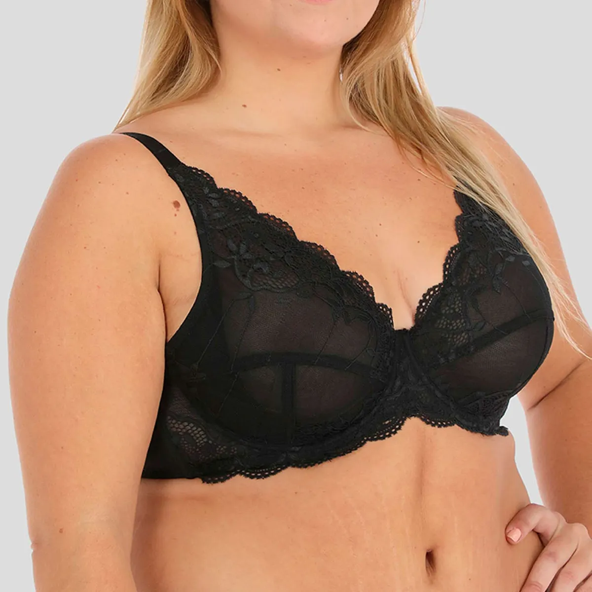 FLORES - Sostén Control Con Encaje Control Natural Mujer Flores